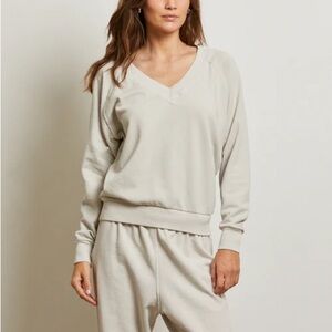 Perfectwhitetee French Terry V Neck Sweatshirt